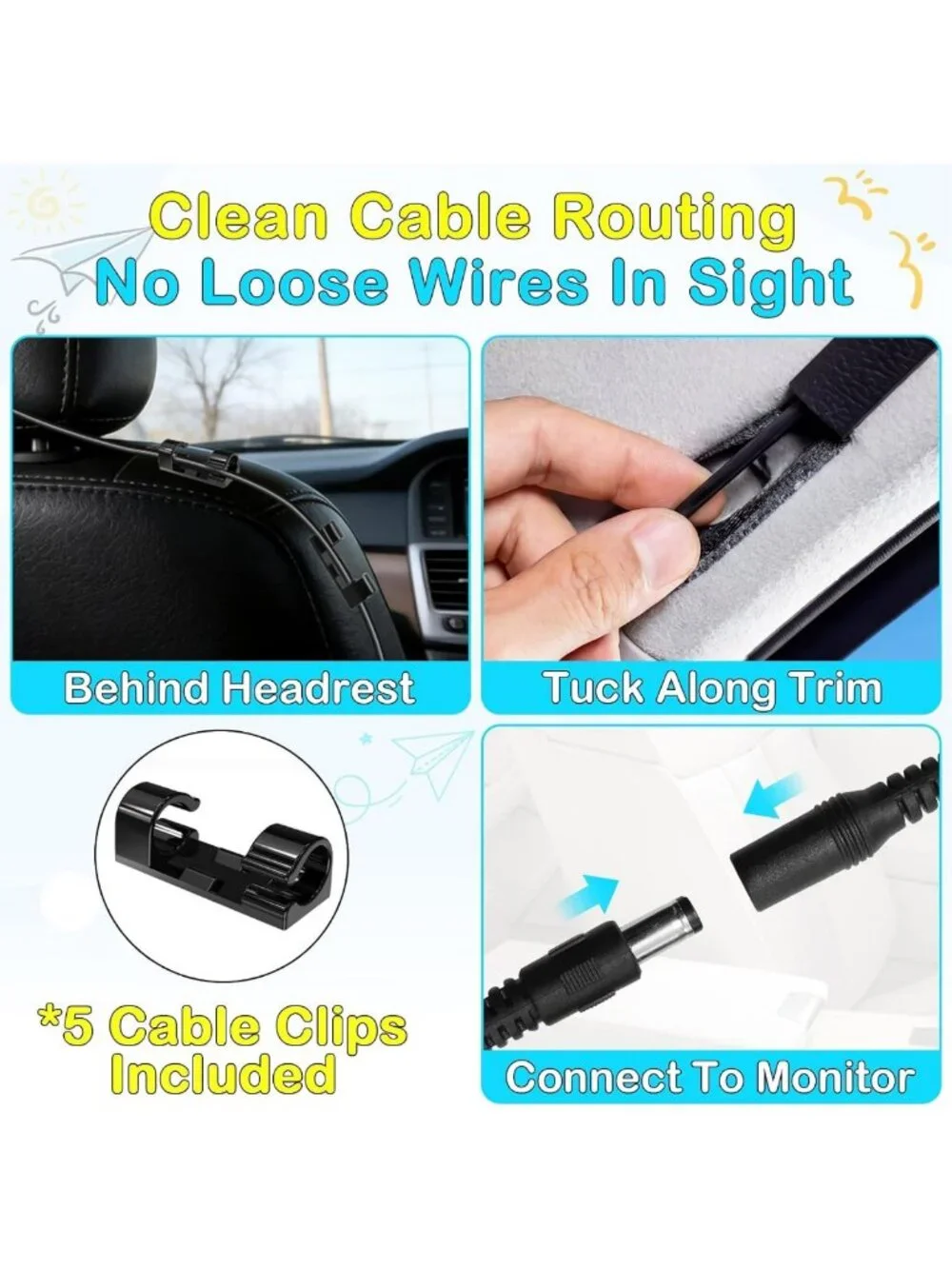 4.3” Baby Car Mirror Camera - Dual View for Safe Travel & Easy Baby Monitoring